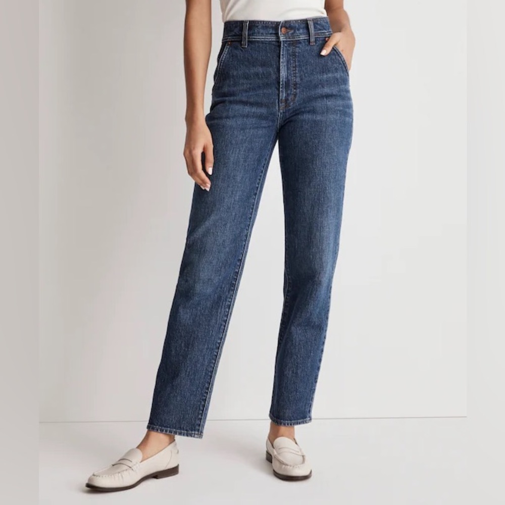 Madewell Dark Blue The Perfect Vintage Straight Leg High Rise Jeans size 23